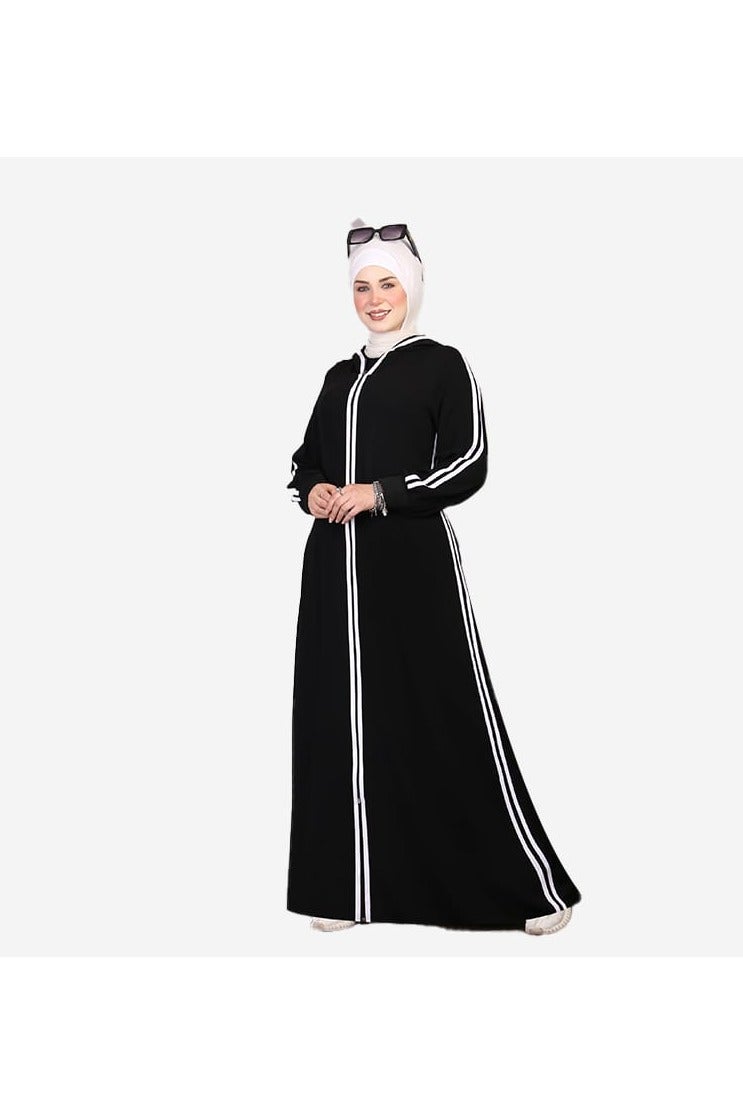 عباية حريمي 2 بييه  فاخره خامه كريب سعودي _  CODE ABAYA 5007 - Image 1
