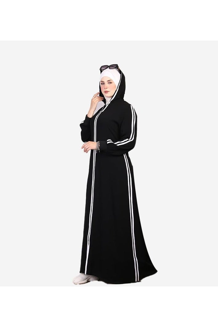 عباية حريمي 2 بييه  فاخره خامه كريب سعودي _  CODE ABAYA 5007 - Image 3