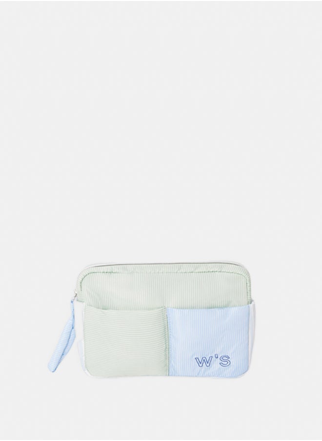 women'secret Medium Striped Print Toiletry Bag  - Image 1
