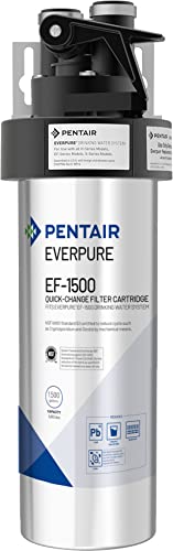 ever pure Pentair Everpure EF1500 Full Flow Drinking Water System EV985800 NSF Certified to Reduce Lead includes Filter Head Filter Cartridge All Hardware and Connectors 1500 Gallon Capacity 05 Micron