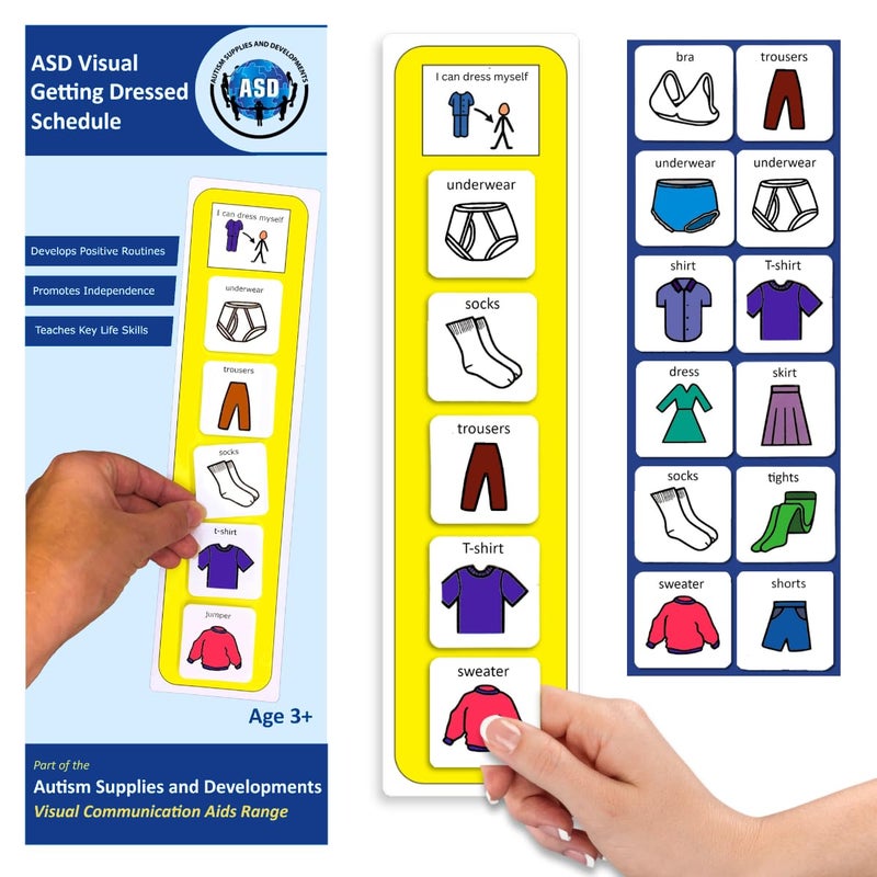 Autism Supplies And Developments Autism Supplies and Developments Plastic Visual Getting Dressed Schedule (English)  - Image 1
