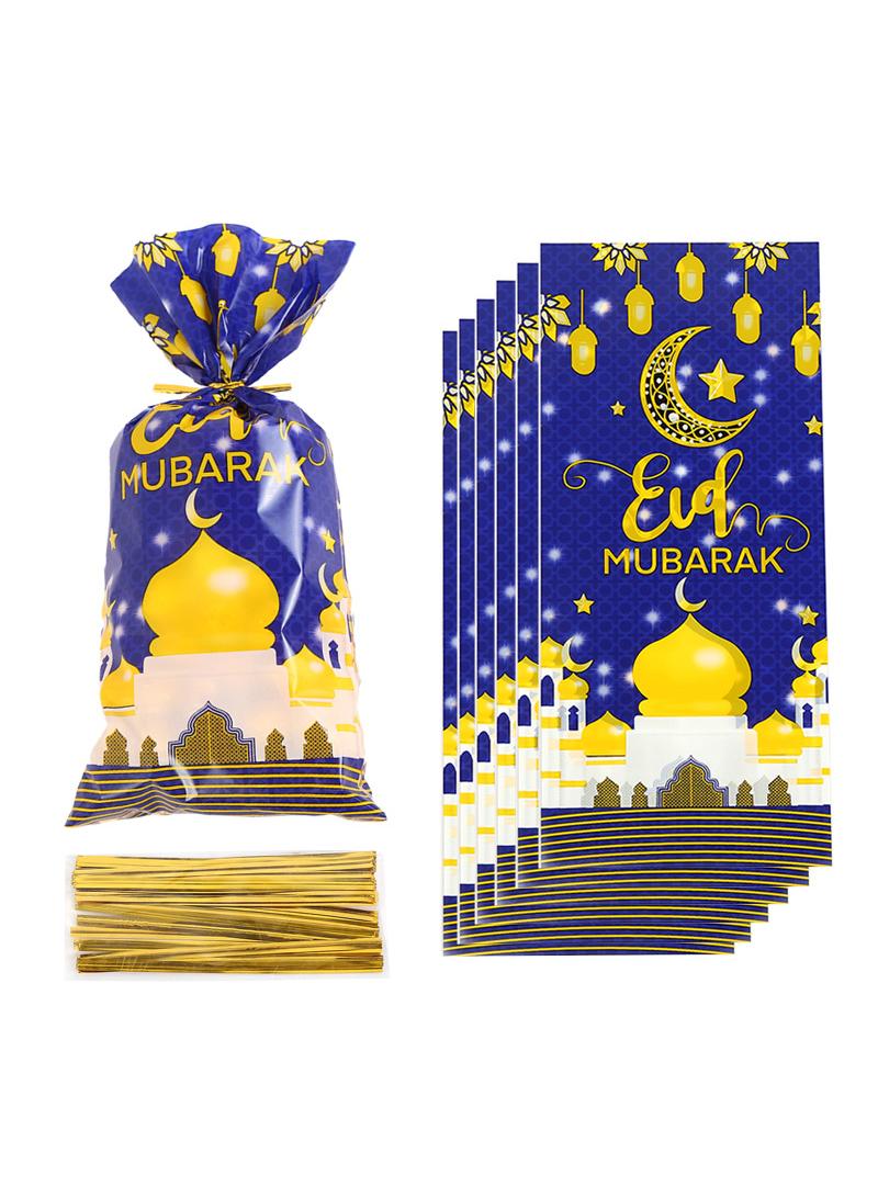 general 100 Pcs Ramadan Eid Goodie Bags Eid Mubarak Gift Bags Ramadan Kareem Eid Mubarak Decorations For Home Ramadan Eid Gift - Image 1