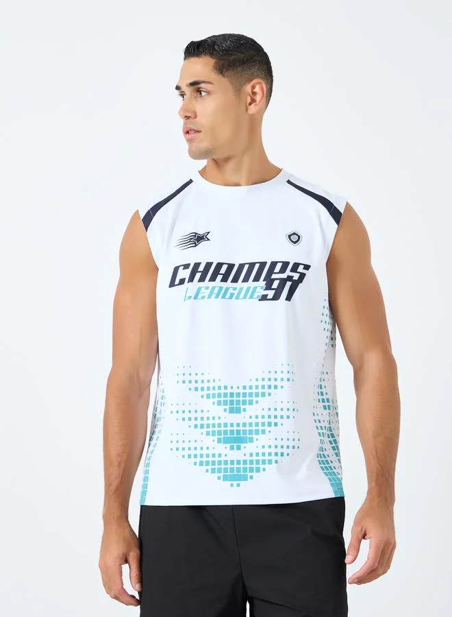 Styli Styli Men Jersey Digital Print Tank