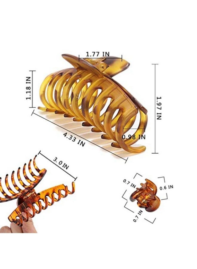 DN Creation Set of 6 Plastic Hair Claw Clip, Non-Slip Catch Hair Clucther Hair Styling Accessories -Assorted Color - Image 2