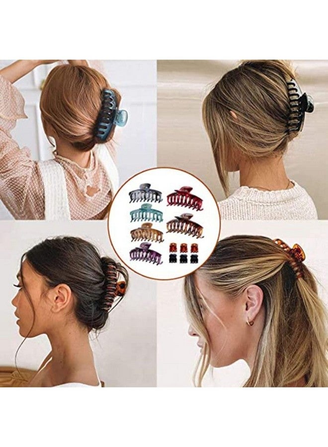 DN Creation Set of 6 Plastic Hair Claw Clip, Non-Slip Catch Hair Clucther Hair Styling Accessories -Assorted Color - Image 5