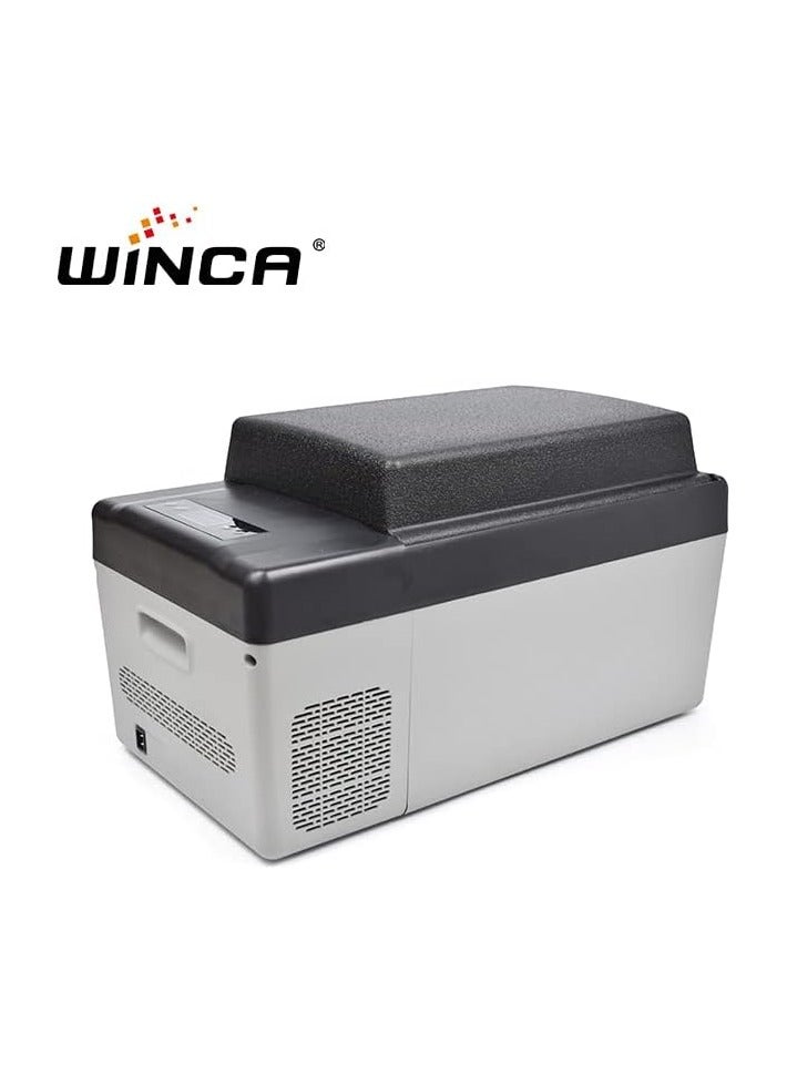 وينكا ثلاجة WINCA الصغيرة، ثلاجة سيارة سعة 20 لتر، مع ضاغط تبريد ثنائي النواة، التحكم في درجة الحرارة -28 درجة مئوية -65 درجة مئوية، استخدام مزدوج للسيارة والمنزل، مناسبة للتخييم والنزهات، والأدوية المبردة - Image 3