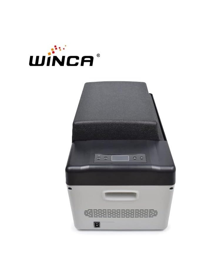وينكا ثلاجة WINCA الصغيرة، ثلاجة سيارة سعة 20 لتر، مع ضاغط تبريد ثنائي النواة، التحكم في درجة الحرارة -28 درجة مئوية -65 درجة مئوية، استخدام مزدوج للسيارة والمنزل، مناسبة للتخييم والنزهات، والأدوية المبردة - Image 4