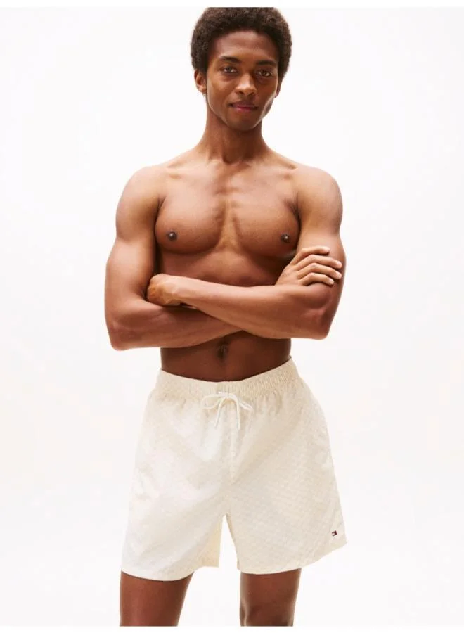Medium Drawstring Printed Swim Shorts