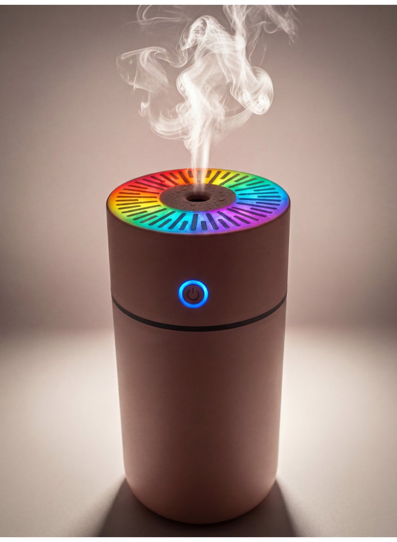Car Diffuser Humidifier 250ML, Mini Portable Aromatherapy Essential Oil Diffuser with 7 Color RGB LED Light, Ultra-Quiet Cool Mist Air Freshener for Car, Cup Holder Design, USB-C, Car Accessories Interior - Image 1