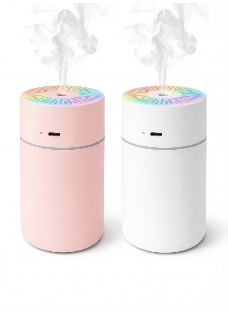 Car Diffuser Humidifier 250ML, Mini Portable Aromatherapy Essential Oil Diffuser with 7 Color RGB LED Light, Ultra-Quiet Cool Mist Air Freshener for Car, Cup Holder Design, USB-C, Car Accessories Interior - Image 5