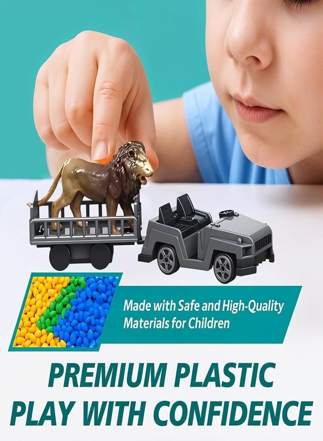 Frontoytall 51 Piece Safari Animals Toys Set, Realistic Zoo Animal Figurines Playset with Play Map, Plastic Jungle Toy for Toddlers 3+ Years Old, Ideal Gift for Boys and Girls - Image 3