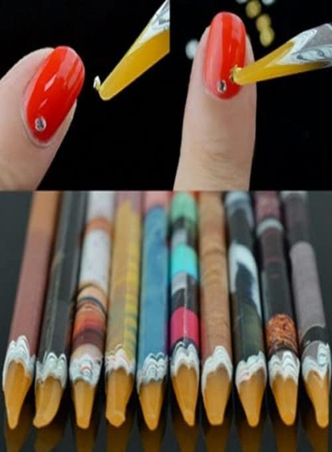 KRENI Stylish Crayon Wax Dotting Pen Pencil Self Adhesive Rinestones Gems Drilling (3PCS SET) - Image 1