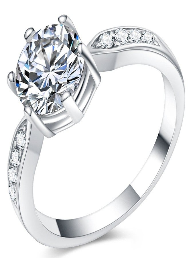 Jude Jewelers Stainless Steel Wedding Engagement Solitaire Ring Valentine Propose Anniversary Promise (Silver, 13)