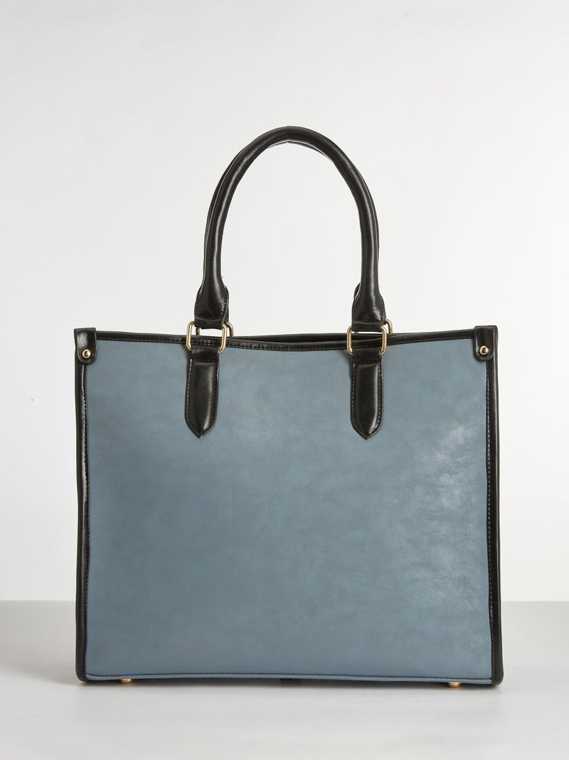 Fargo Regal Vegan Leather Tote Bag for Women | Laptop Compartment, RFID Pockets, YKK Zipper, Large Office Handbag | Shoulder Bag for College & Daily Use | Made in India (Grey) - Image 5