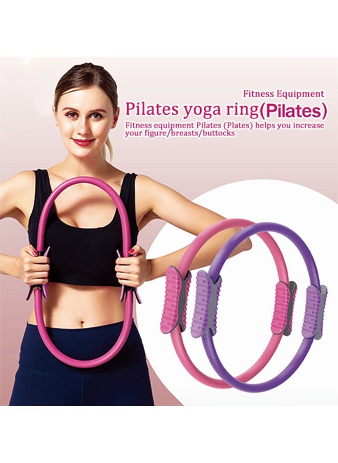 Circle Yoga Ring, Pilates Fitness Circle Ring 39.5X39.5cm, Purple