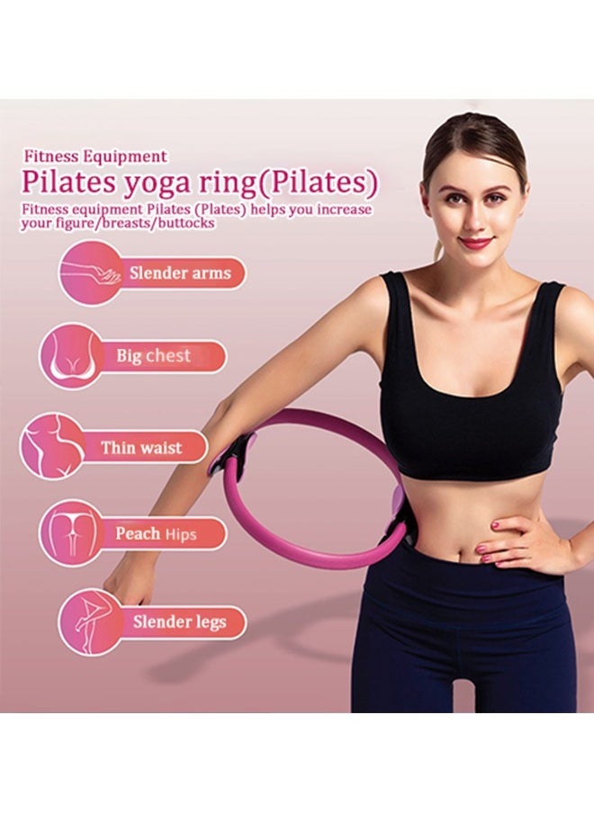 Circle Yoga Ring, Pilates Fitness Circle Ring 39.5X39.5cm, Purple