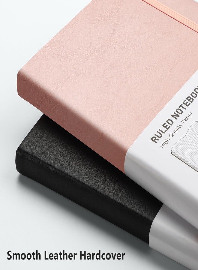 RETTACY Journaling Notebooks, A5 Lined Journal Notebook with 192 Numbered Pages, 5.7'' × 8.3'' Medium Size, for Writing, Work, Leather Hardcover, 100 GSM Thick Paper (Rose Gold) - Image 5
