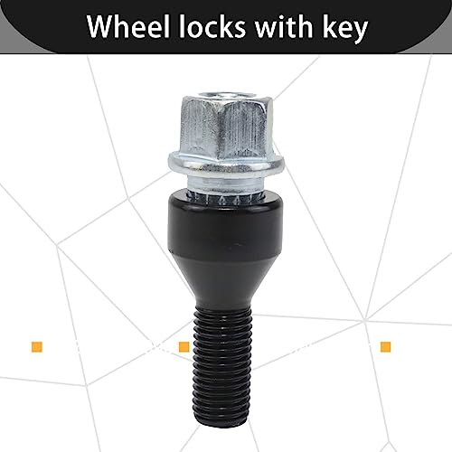 KGGMGUG Wheel Lock Set Lug Nuts Bolts M12 x 1.5mm Fits for BMW Z4 Z3 M6 M5 M3 650i 535i 528i 525i 335i 328i 330i Mini Cooper Replacement 36136786419 - Image 5