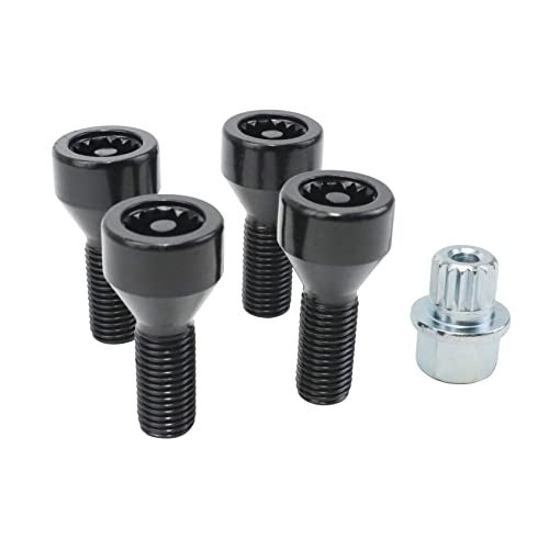 KGGMGUG Wheel Lock Set Lug Nuts Bolts M12 x 1.5mm Fits for BMW Z4 Z3 M6 M5 M3 650i 535i 528i 525i 335i 328i 330i Mini Cooper Replacement 36136786419 - Image 1