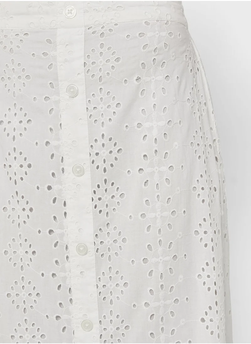 Miss Selfridge Button Detail Midi Skirt