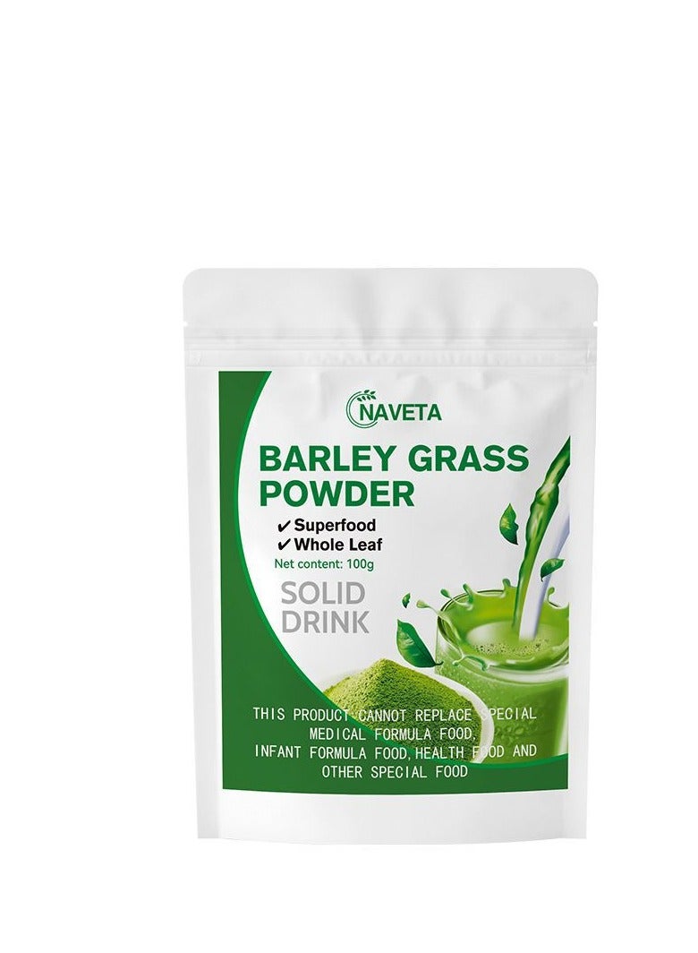 NAVETA 100g Barley grass powder Barley grass green juice powder organic barley grass ，Weight loss tea provides energy and diet control - Image 4