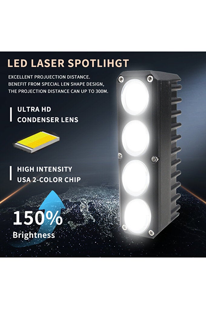 rayihni 4 Lens Fog Light With 100W Spot Laser Beam High Low Beam For Bike/Car/Thar/Original New Model - Image 4