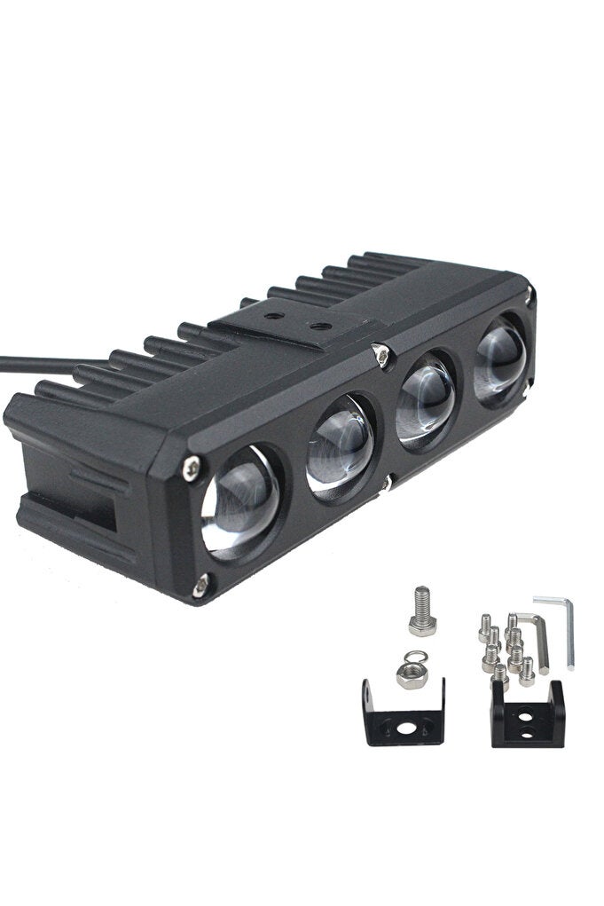 rayihni 4 Lens Fog Light With 100W Spot Laser Beam High Low Beam For Bike/Car/Thar/Original New Model - Image 1