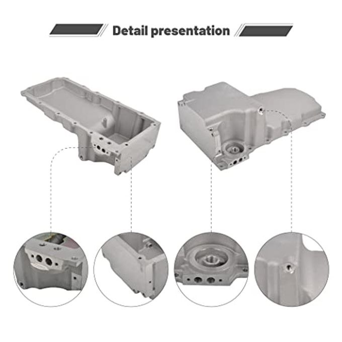 GESEXI 302-1 LS Swap Retrofit Aluminum Oil Pan Kit Compatible with 1955-1987 GM Muscle Classic Car Truck LS1 LS6 LS2 LS3 LS6 LSX 4.8L, 5.3L, 5.7L, 6.0L, 6.2L Engines - Image 2