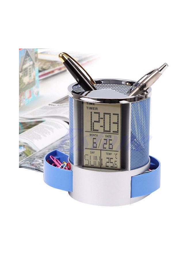 NIBEMINENT Desk Mesh Pen/Pencil Holder Blue