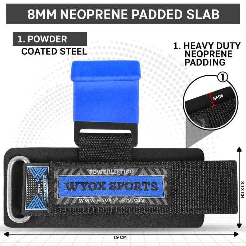 Wyox Weight Lifting Hooks For Men & Women (Pair) - Heavy Duty Wrist Support Straps With Hooks For Deadlifts  Pull Ups  Shrugs - Gym Lifting Straps With Grip Assist For Weightlifting & Strength Training - Image 2