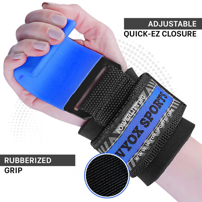 Wyox Weight Lifting Hooks For Men & Women (Pair) - Heavy Duty Wrist Support Straps With Hooks For Deadlifts  Pull Ups  Shrugs - Gym Lifting Straps With Grip Assist For Weightlifting & Strength Training - Image 5