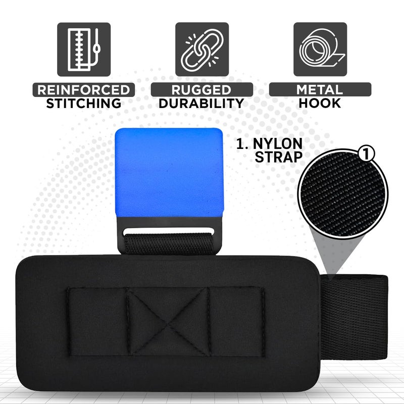 Wyox Weight Lifting Hooks For Men & Women (Pair) - Heavy Duty Wrist Support Straps With Hooks For Deadlifts  Pull Ups  Shrugs - Gym Lifting Straps With Grip Assist For Weightlifting & Strength Training - Image 4