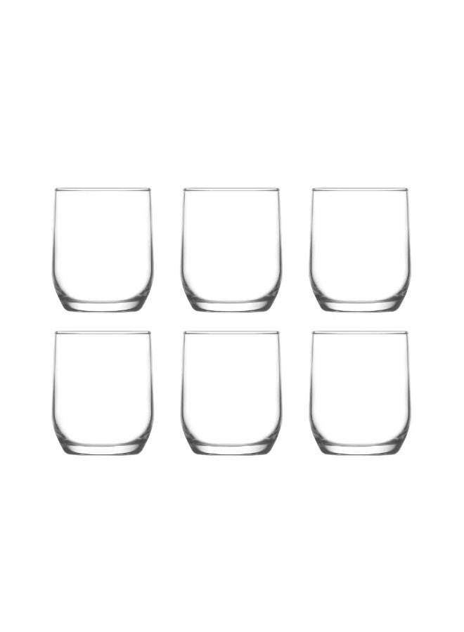 لاف كوب زجاجي شفاف من لاف سود، سعة 315 مل – كوب عصري للاستخدام اليومي – طقم من 6 قطع – صنع في تركيا - Image 1