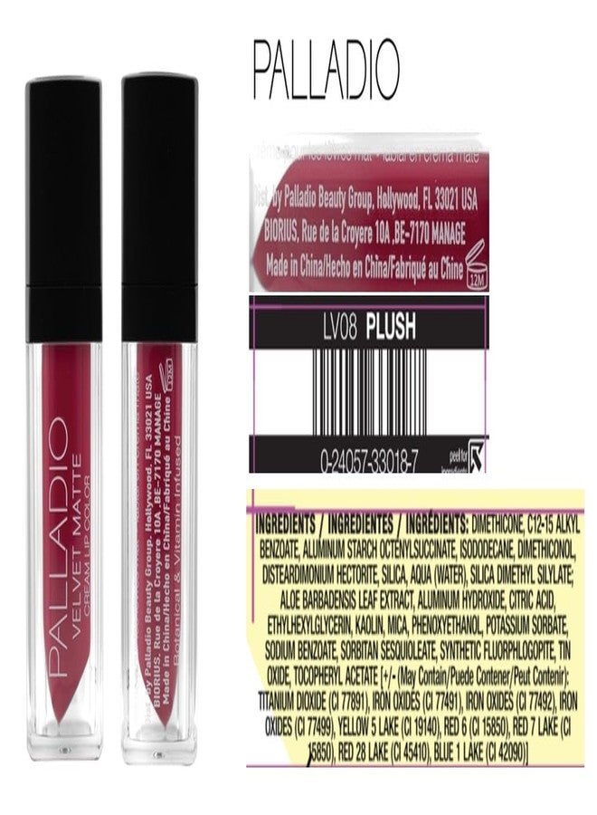 Palladio Velvet Matte Cream Lip Color (Plush) - Long-Lasting, Smooth Matte Finish, Highly Pigmented, Comfortable Wear, Vegan & Cruelty-Free - Image 5