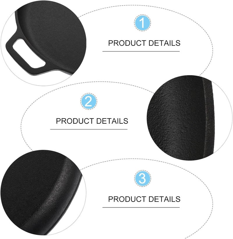 Cast Iron Pancake Pan 30cm Flat Skillet Non-stick Cooking Pan for Home Kitchen Pizza Omelette Cooking Tool - Image 3