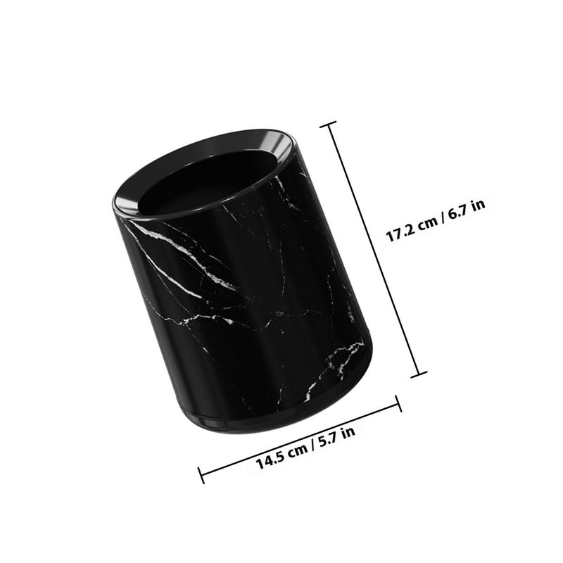 Bathroom Trash Can, Compact Waste Basket for Desk and Bedroom, Durable PP Material - Image 2