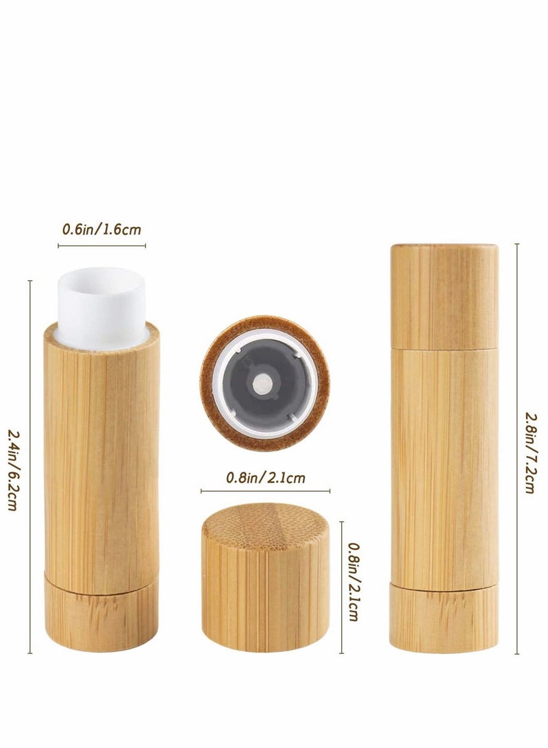 Eco-Friendly Bamboo Lipstick Tubes - 6 Pack Refillable 5.5g Containers for DIY Lip Balm & Gloss, Perfect for Women & Girls Makeup - Image 3