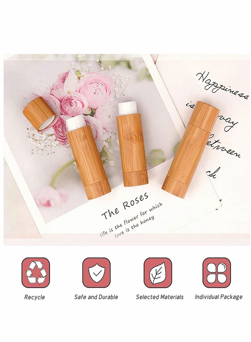 Eco-Friendly Bamboo Lipstick Tubes - 6 Pack Refillable 5.5g Containers for DIY Lip Balm & Gloss, Perfect for Women & Girls Makeup - Image 4