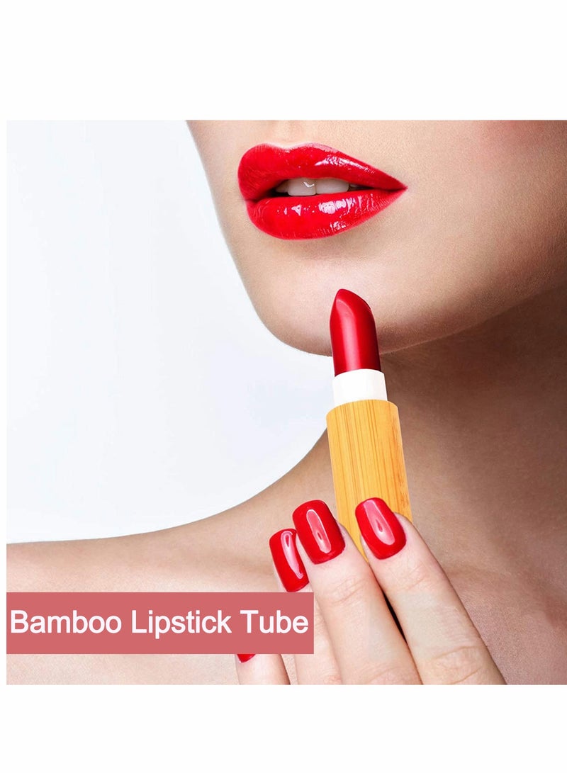 Eco-Friendly Bamboo Lipstick Tubes - 6 Pack Refillable 5.5g Containers for DIY Lip Balm & Gloss, Perfect for Women & Girls Makeup - Image 2