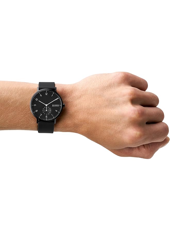 Skagen Aaren Colored Silicone Quartz Minimalistic 41mm Watch - Image 5