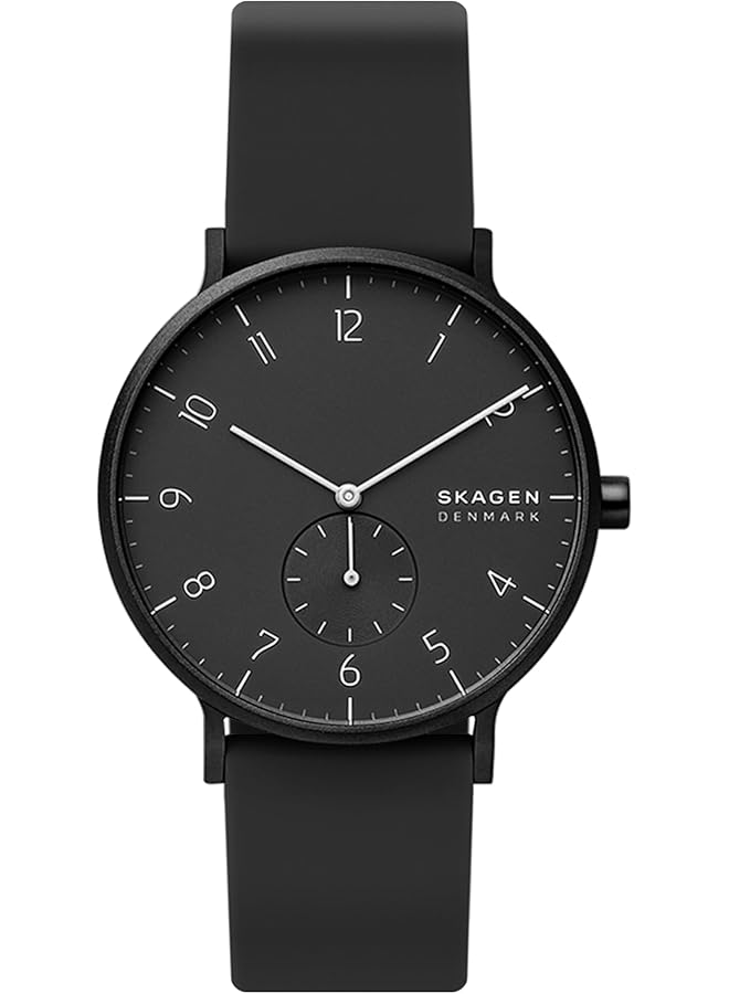 Skagen Aaren Colored Silicone Quartz Minimalistic 41mm Watch - Image 1
