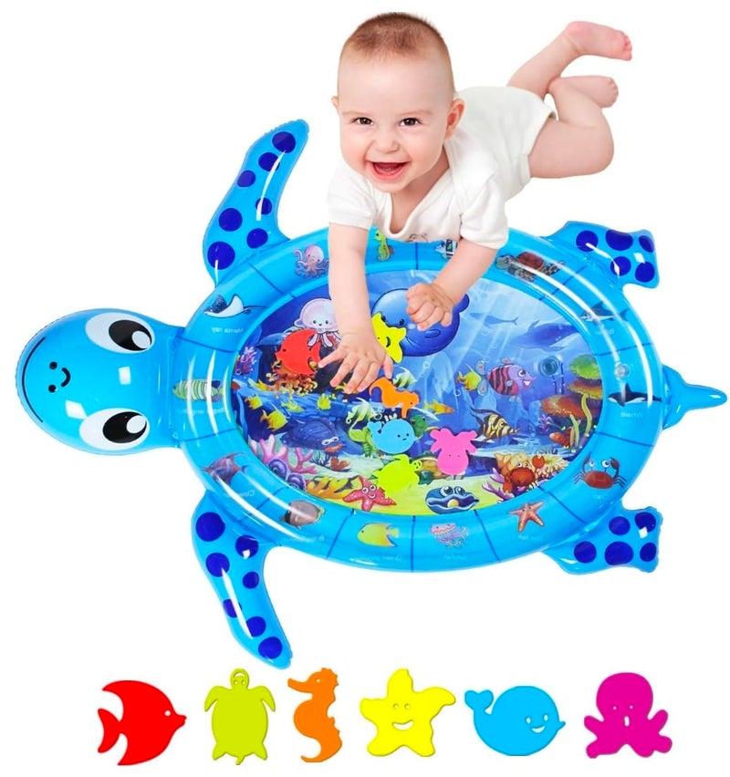 Famous Quality Kids Water Play Mat Toys Inflatable Tummy Time Water Play Mat and Toddlers Perfect Fun Activity Inflatable Mat, Outdoor Water Play Mat for Baby - Pack of 1 - Image 1