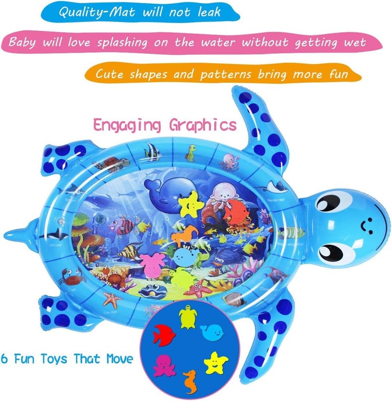 Famous Quality Kids Water Play Mat Toys Inflatable Tummy Time Water Play Mat and Toddlers Perfect Fun Activity Inflatable Mat, Outdoor Water Play Mat for Baby - Pack of 1 - Image 5