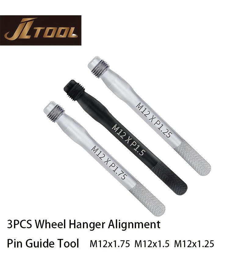 Set Of 3 Wheel Alignment Pins For M12 Sizes Including 1 25 1 5 And 1 75 Tools - Image 1