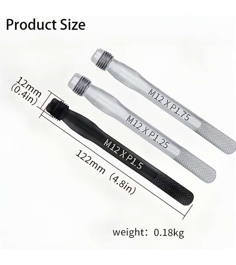 Set Of 3 Wheel Alignment Pins For M12 Sizes Including 1 25 1 5 And 1 75 Tools - Image 3