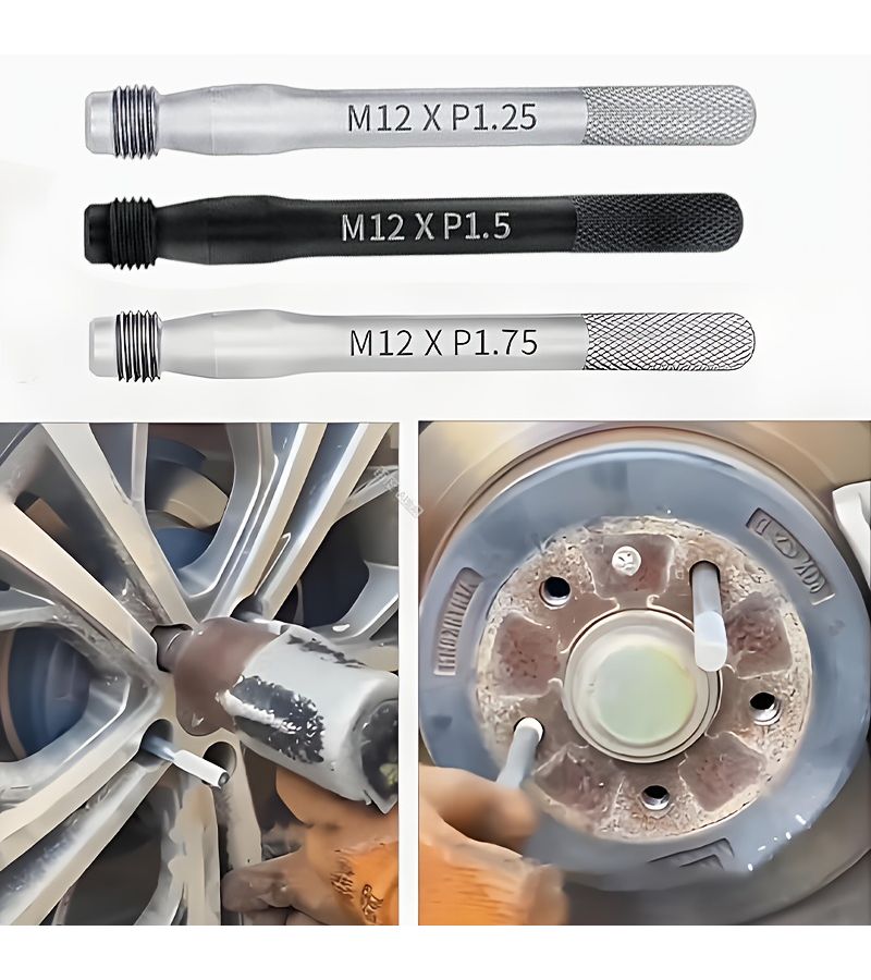 Set Of 3 Wheel Alignment Pins For M12 Sizes Including 1 25 1 5 And 1 75 Tools - Image 4