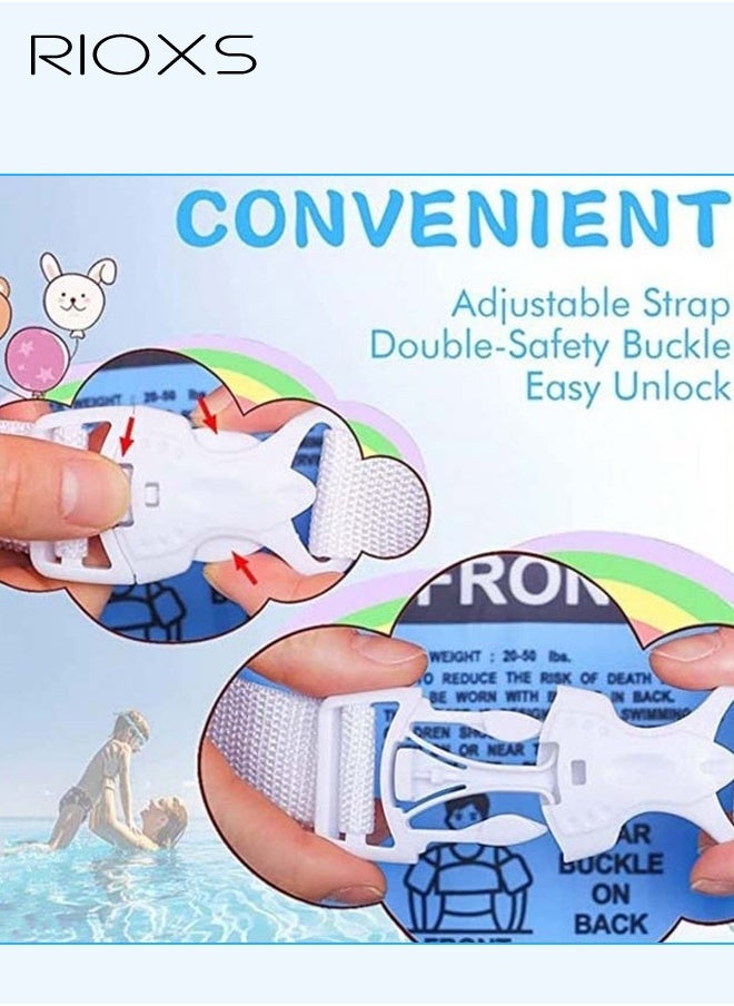 RIOXS Toddler Kids Boys Girls Swim Vest Water Wings Safety Swim Aid Jumper Inflatable Swim Arm Bands Float Sleeves Swimming Armbands for Sea Pool Beach Training  - Image 4