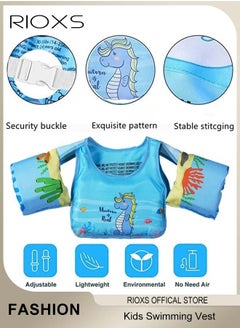 RIOXS Toddler Kids Boys Girls Swim Vest Water Wings Safety Swim Aid Jumper Inflatable Swim Arm Bands Float Sleeves Swimming Armbands for Sea Pool Beach Training  - Image 3