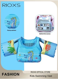 RIOXS Toddler Kids Boys Girls Swim Vest Water Wings Safety Swim Aid Jumper Inflatable Swim Arm Bands Float Sleeves Swimming Armbands for Sea Pool Beach Training  - Image 5