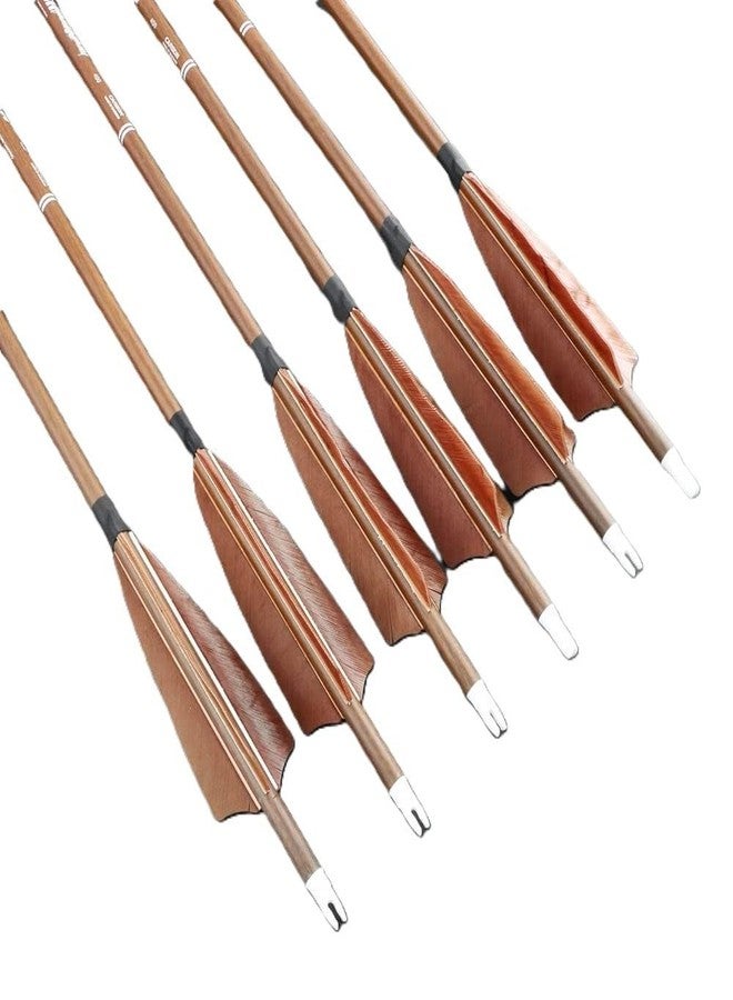 Futaba 31 inch Wood Grain Carbon Archery Arrows for Target Practice (6 pcs) - Spine 500 - Image 5